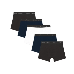 5-Pack Classic Signature Boxers | Black Navy White