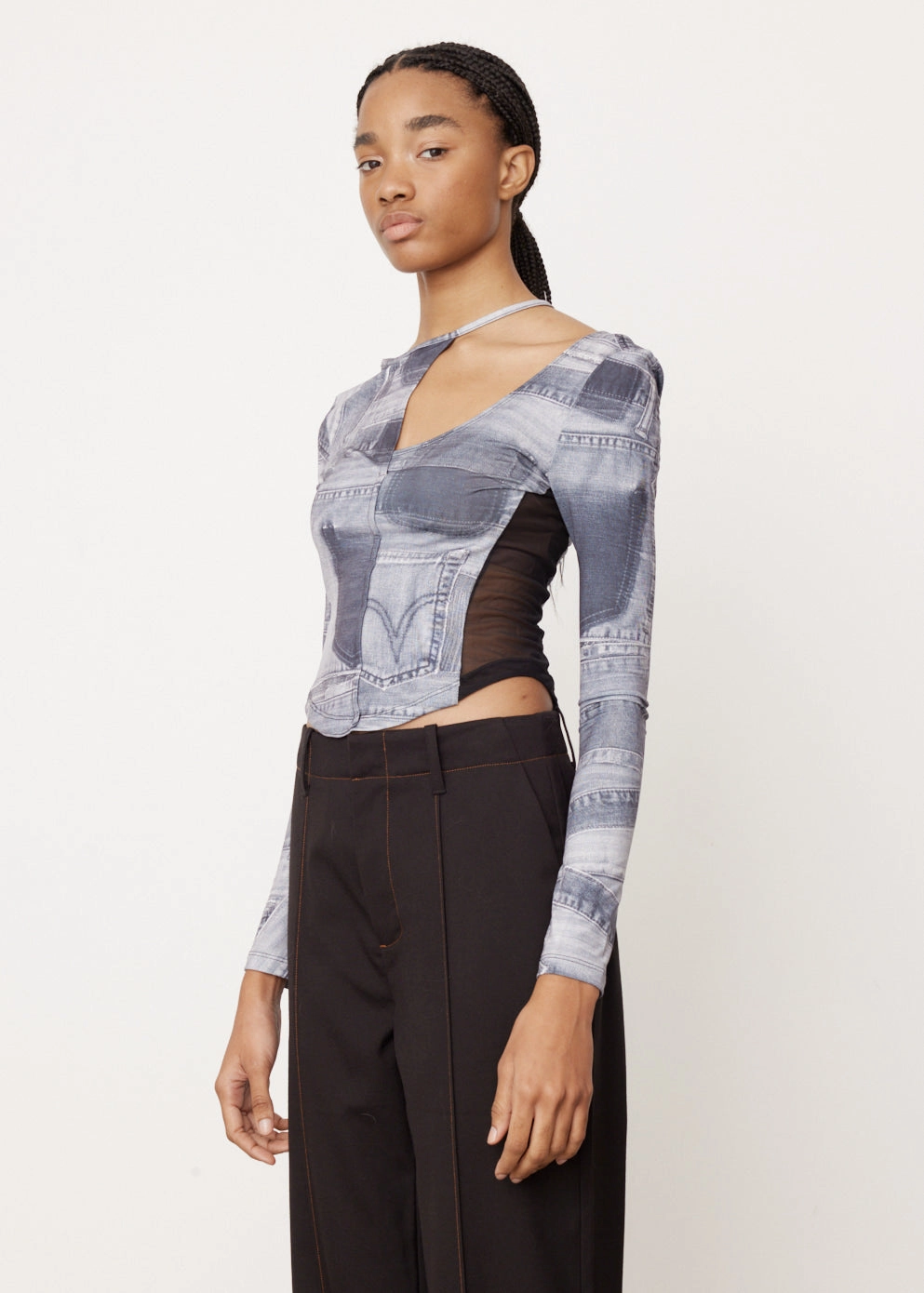 Anja Patch Print Top