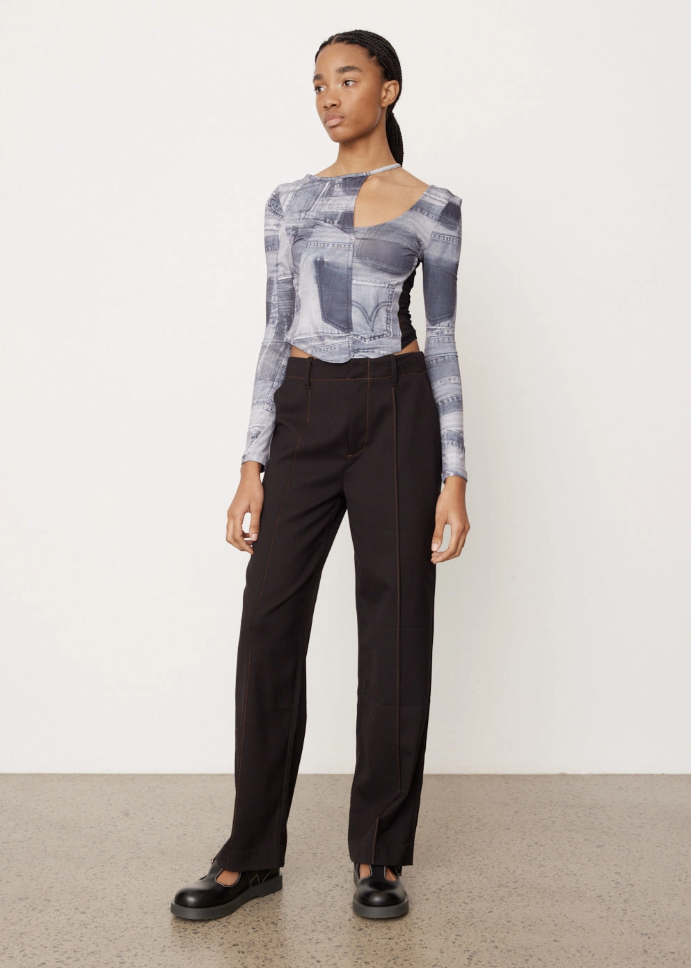 Anja Patch Print Top