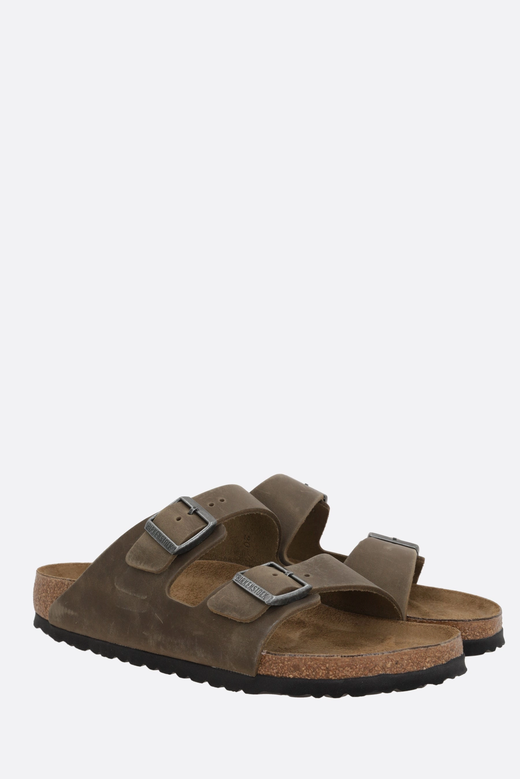 Arizona BS flat sandals in oiled leather (Narrow Fit)