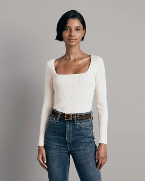 Asher Square Neck Long Sleeve Top