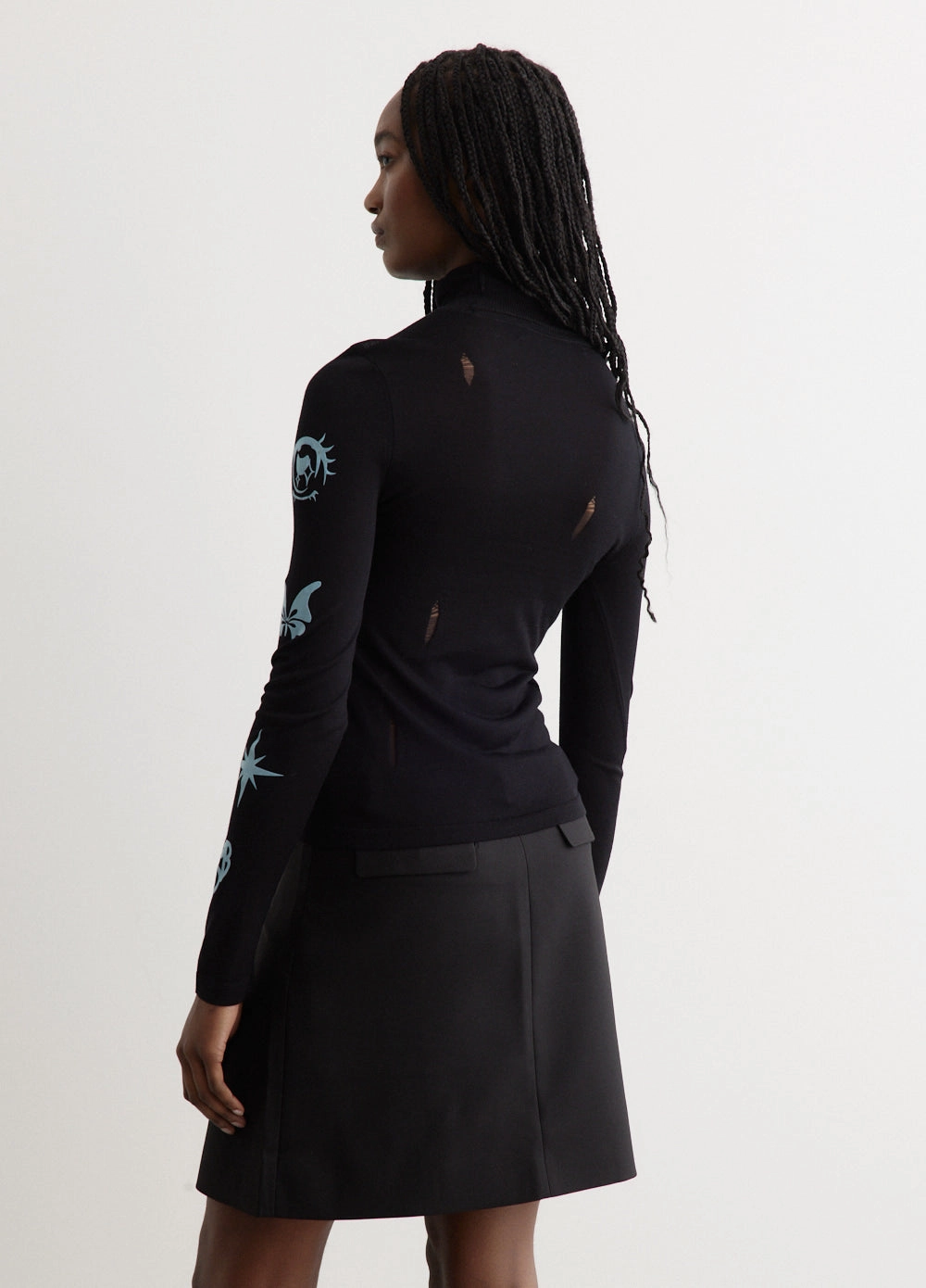 Augen Flocking Inner Knit Top