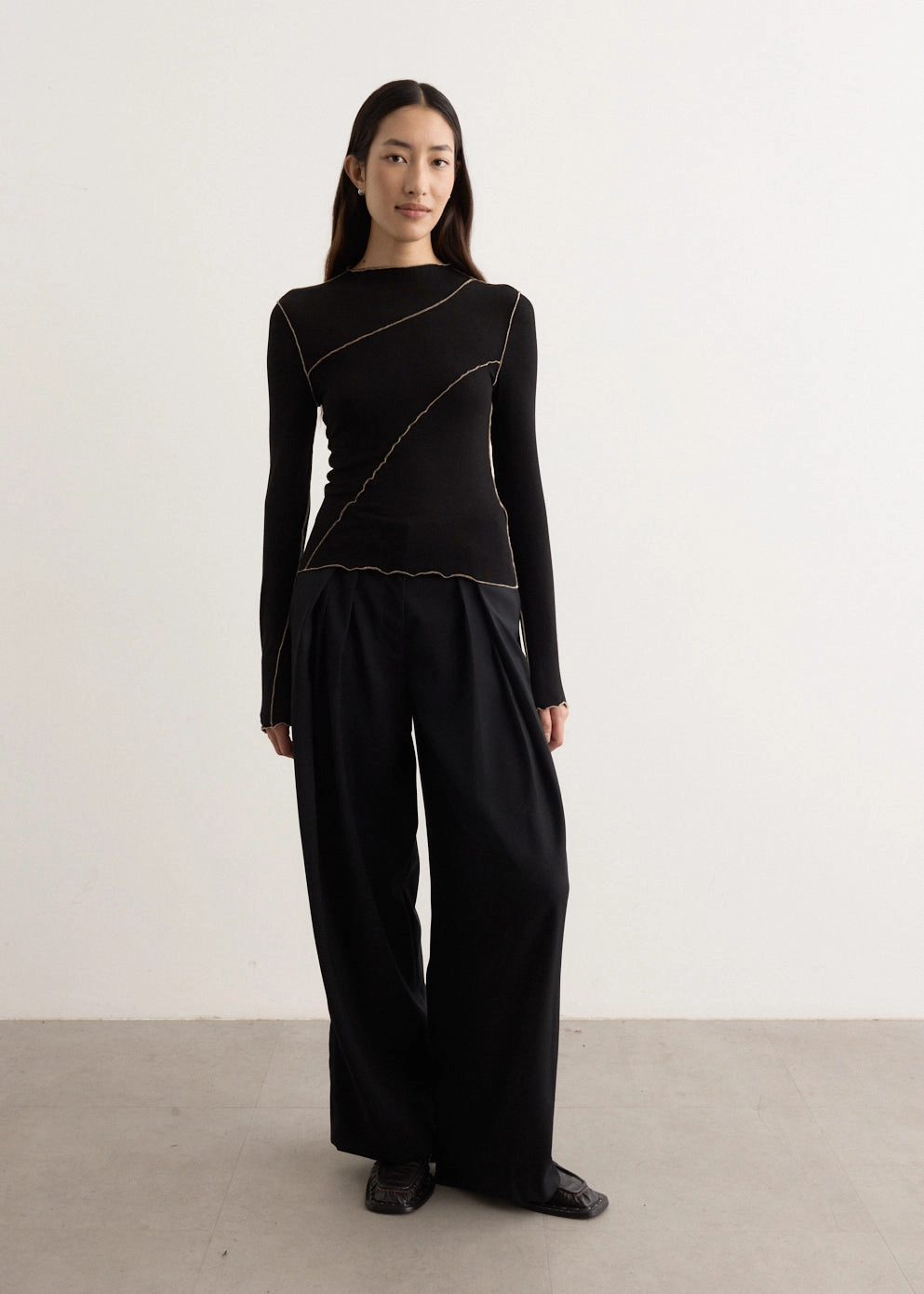 Azaelia Long Sleeve Panelled Top