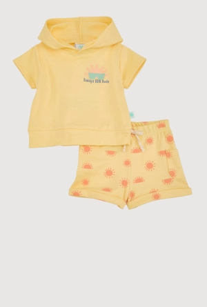 Baby Boys 0-9M Daddys Cool Dude Hooded Top and Shorts