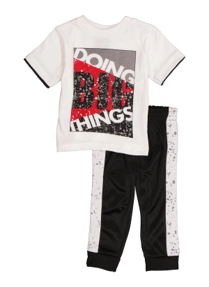 Baby Boys 12-24M Doing Big Things Graphic Tee and Joggers