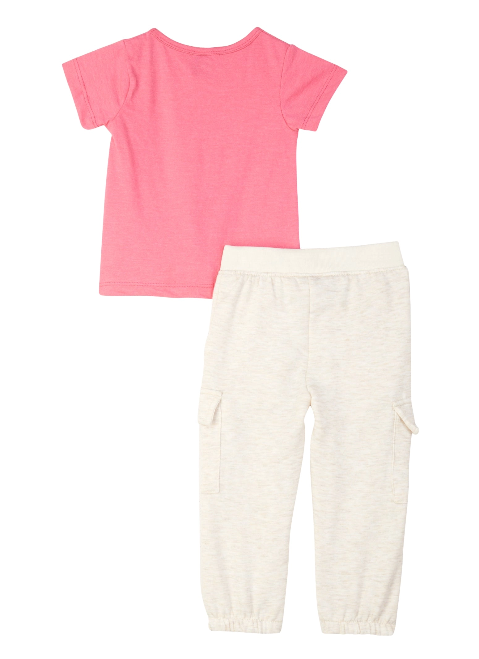 Baby Girls 12-24M Dream Big Foil Screen Graphic Tee and Cargo Joggers