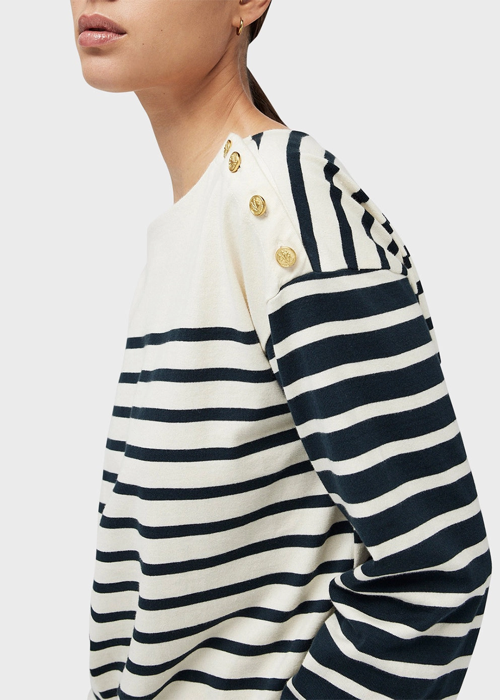 Bardot Stripe Long-Sleeve Top
