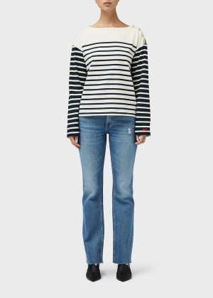 Bardot Stripe Long-Sleeve Top