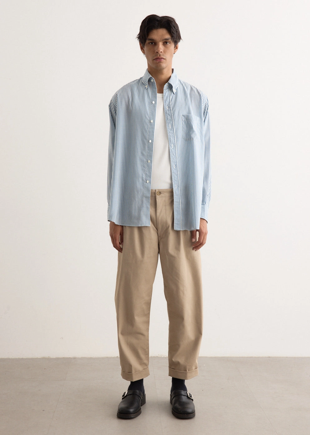 B.D. Classic Fit Wool Stripe Shirt