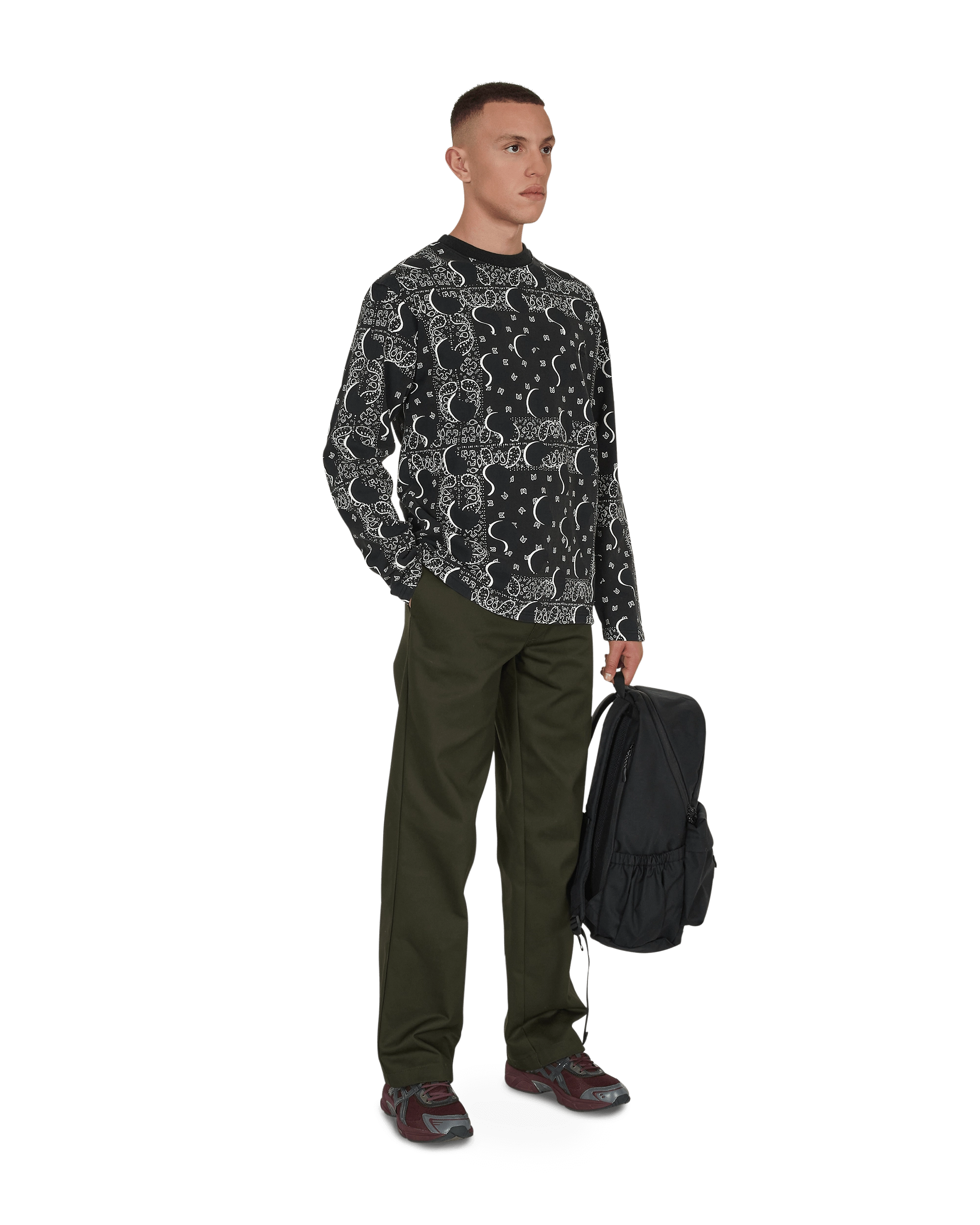 Big Paisley Longsleeve T-Shirt Black