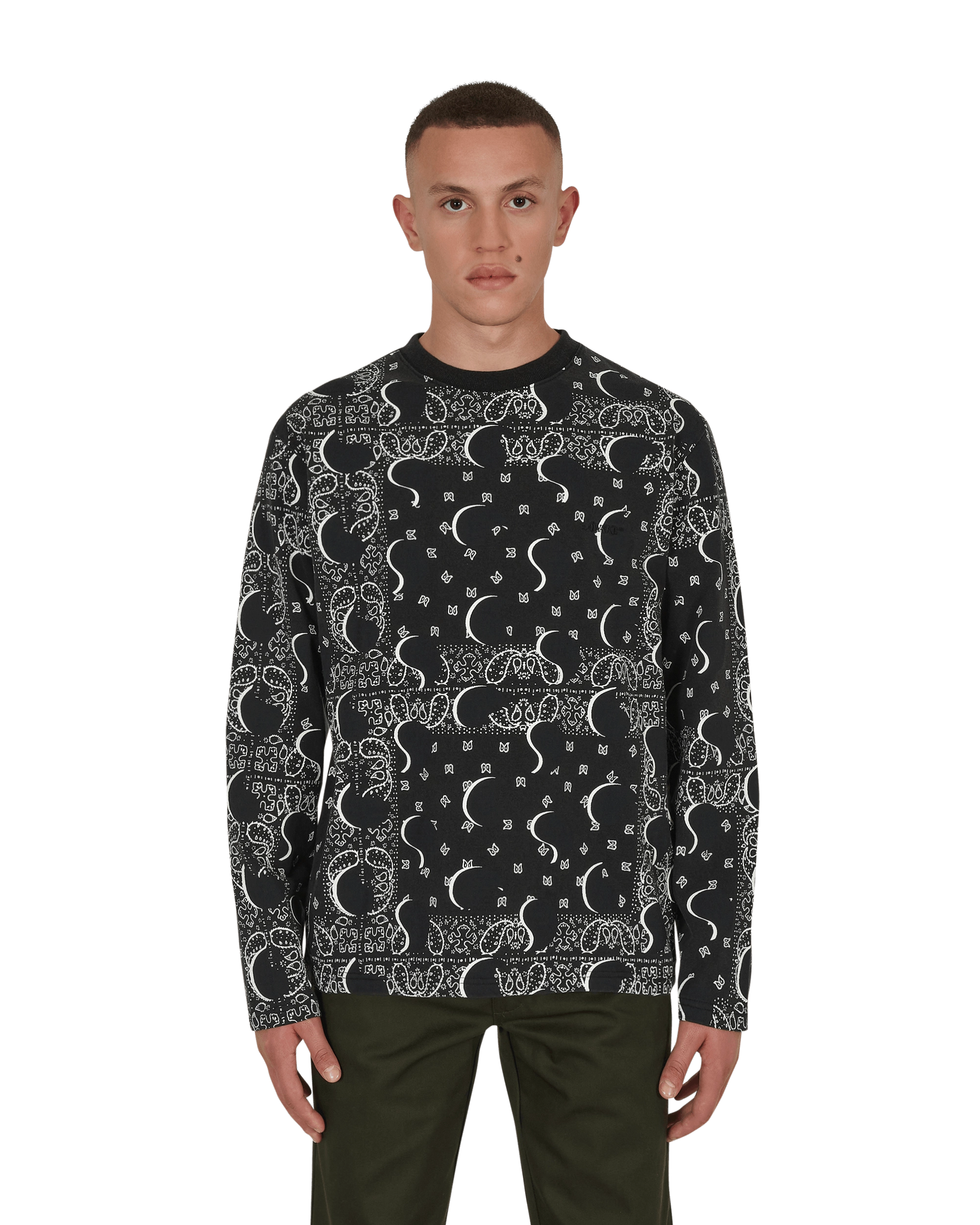Big Paisley Longsleeve T-Shirt Black