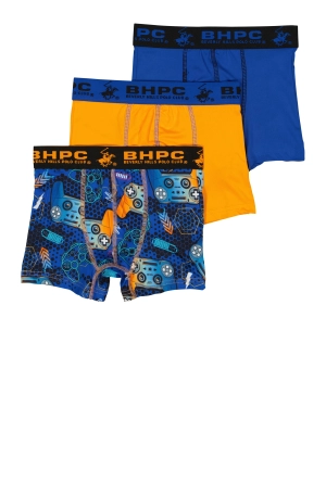 Boys Game Controller Print Boxer Brief Trio