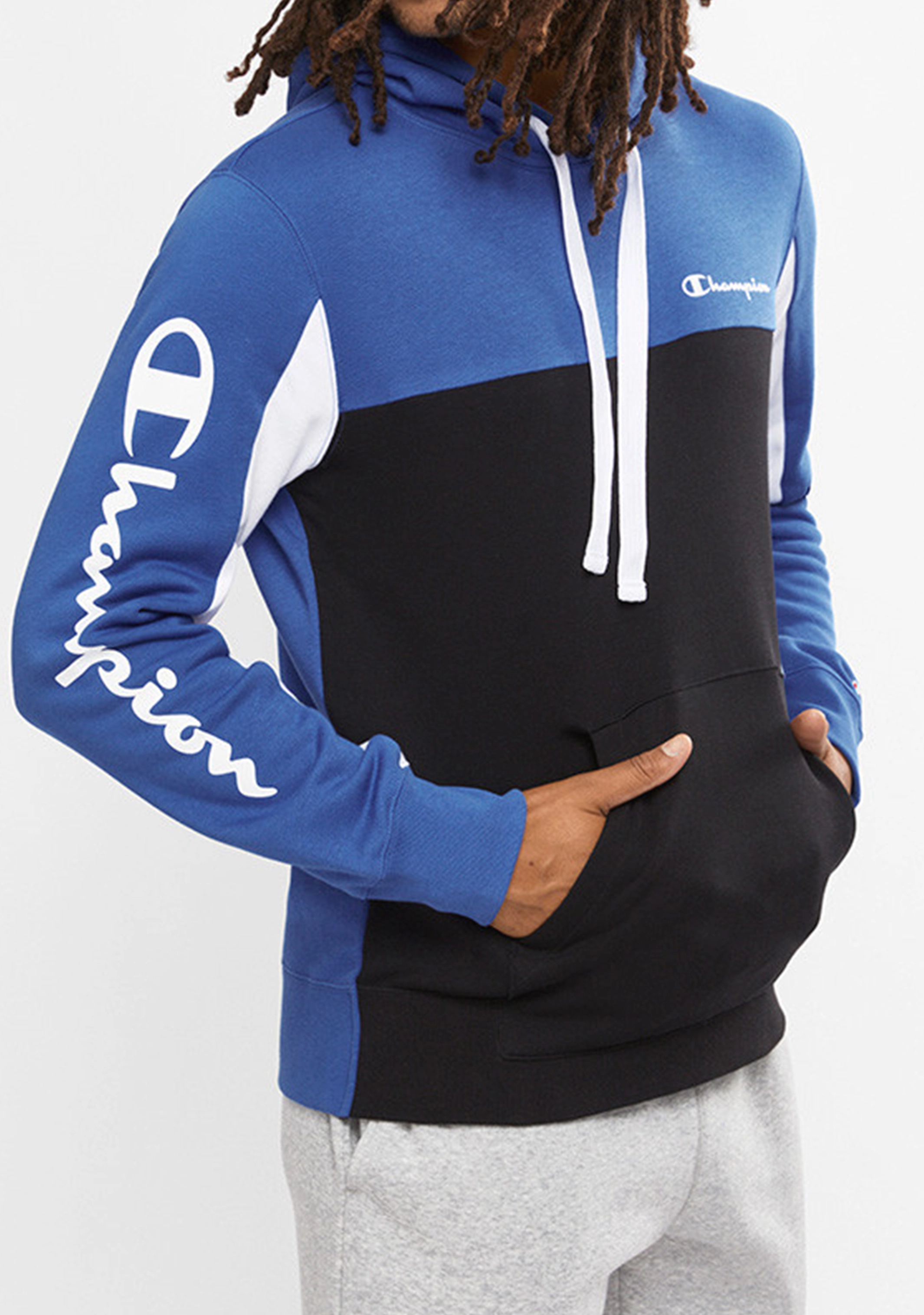 Champion Mens Colourblock Hoodie <BR> AWUAA1