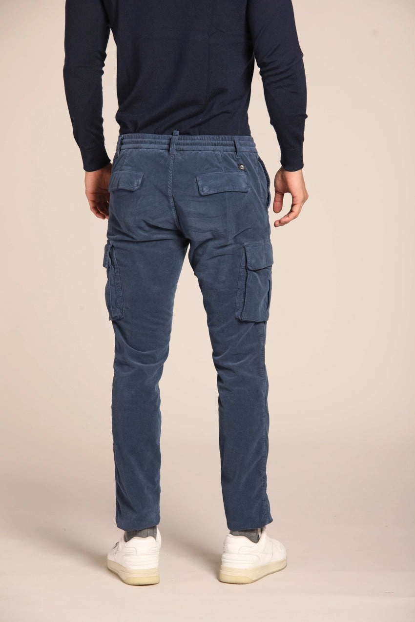 Chile Jogger men's cargo pants in velvet 1500 stripes extra slim fit 