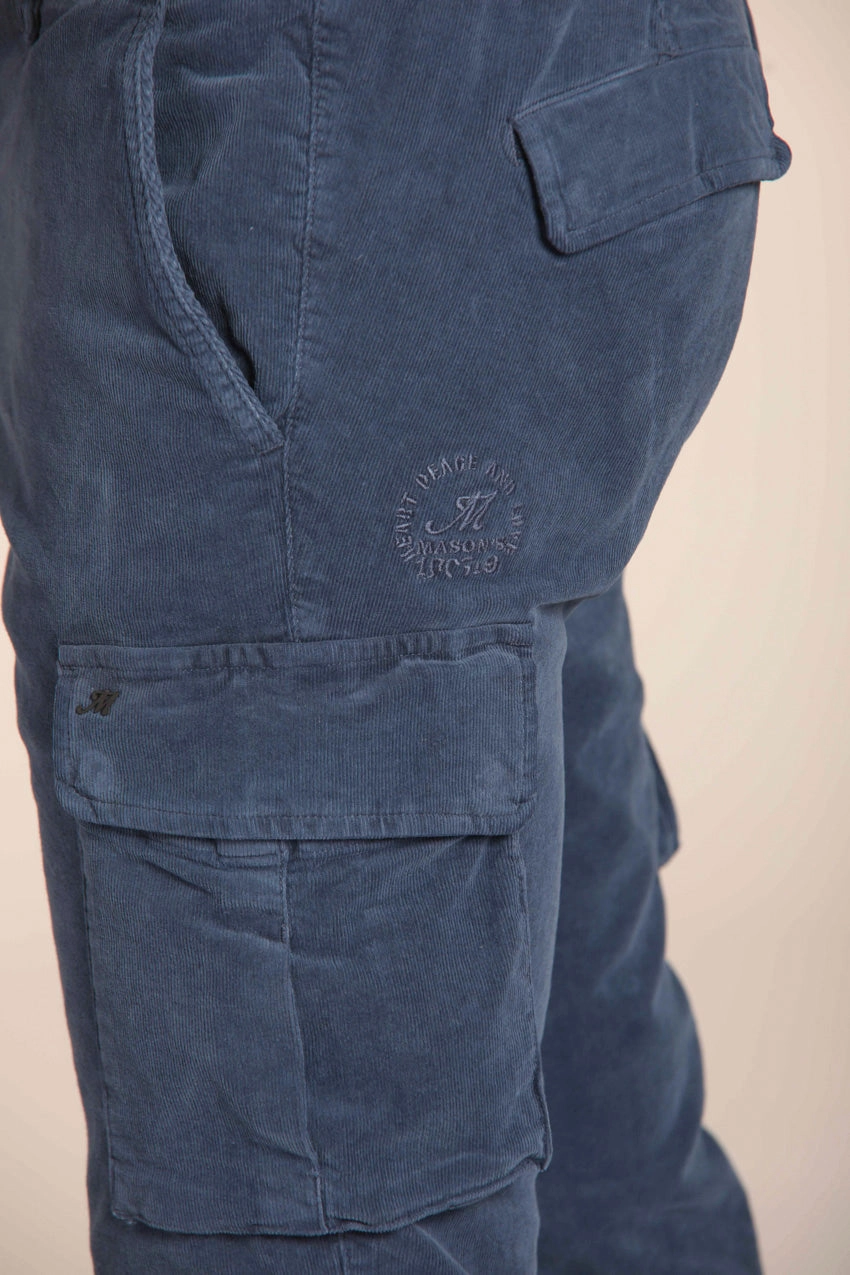 Chile Jogger men's cargo pants in velvet 1500 stripes extra slim fit 