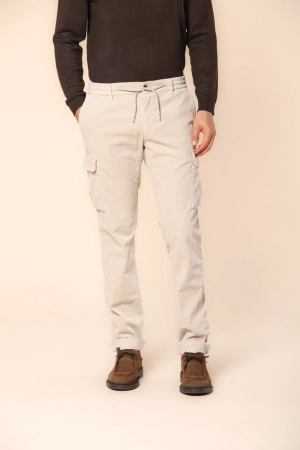 Chile Jogger men's cargo pants in velvet 1500 stripes extra slim fit 