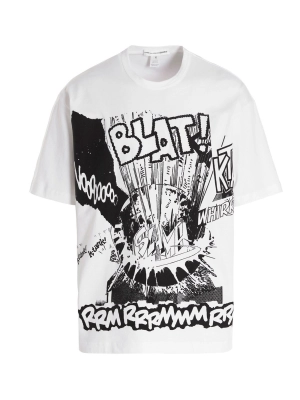 Comme des Garçons Shirt Graphic Printed Crewneck T-Shirt