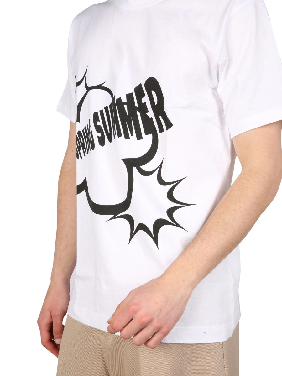 Comme des Garçons Shirt Graphic Printed Crewneck T-Shirt