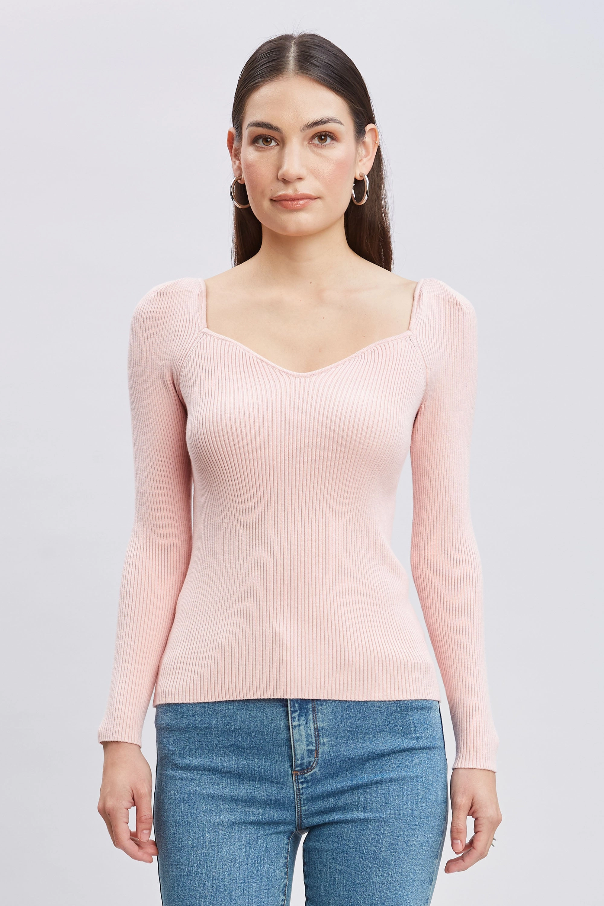 Contour Neck Rib Sweater