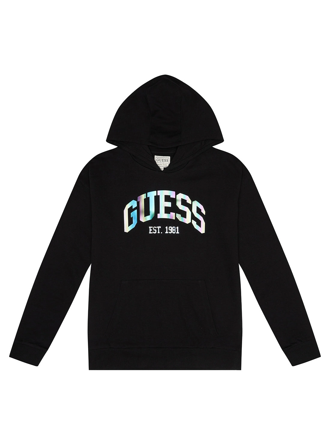Eco Black Logo Hooded Jumper (7-16)