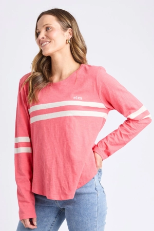 Elm Adora Long Sleeve Tee Cosy Coral