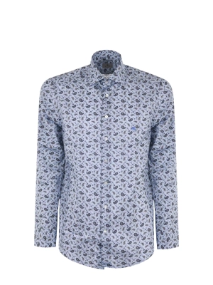 Etro Allover Graphic Print Logo Embroidered Shirt