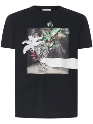 Etro Graphic Printed Crewneck T-Shirt