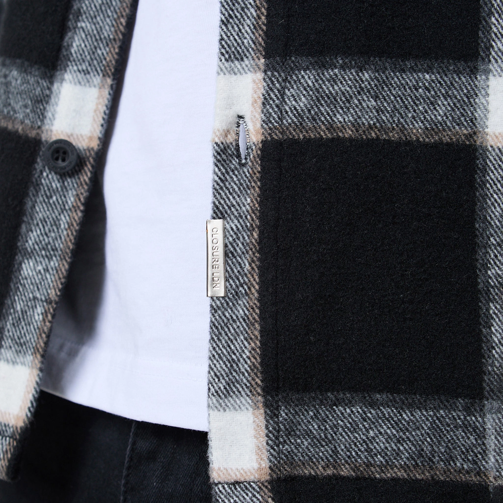 Flannel Check Shirt | Black