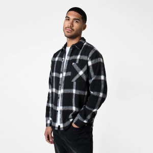 Flannel Check Shirt | Black