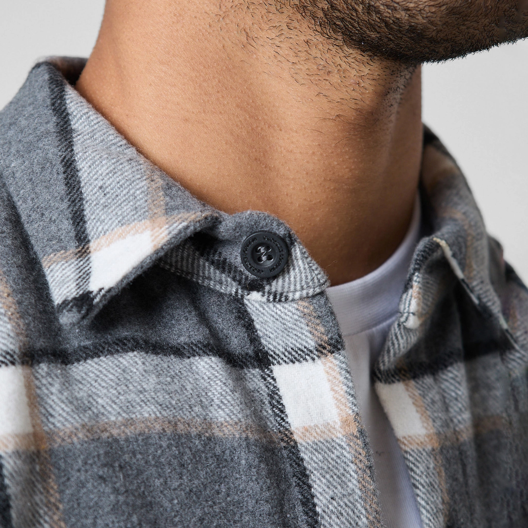 Flannel Check Shirt | Grey