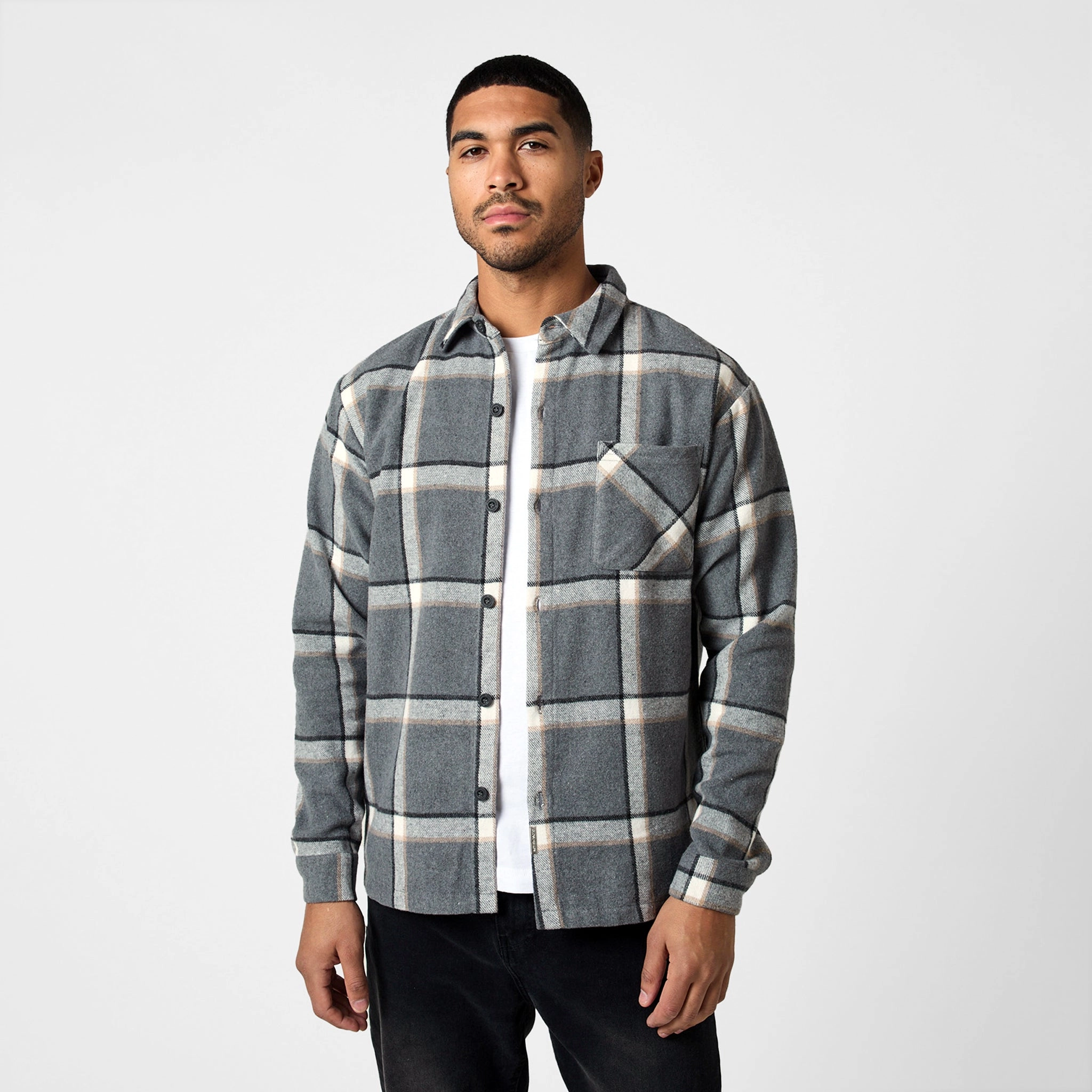 Flannel Check Shirt | Grey