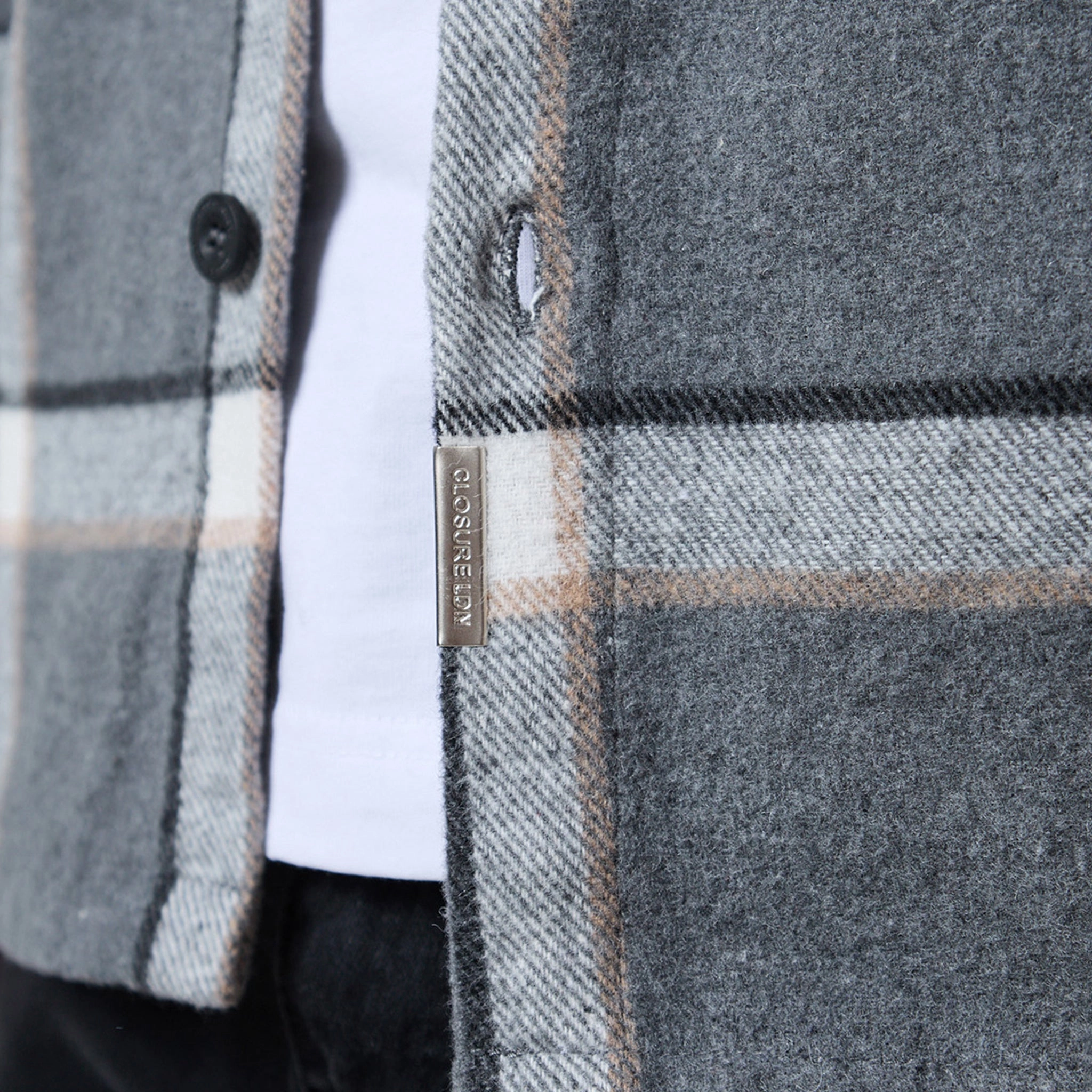 Flannel Check Shirt | Grey