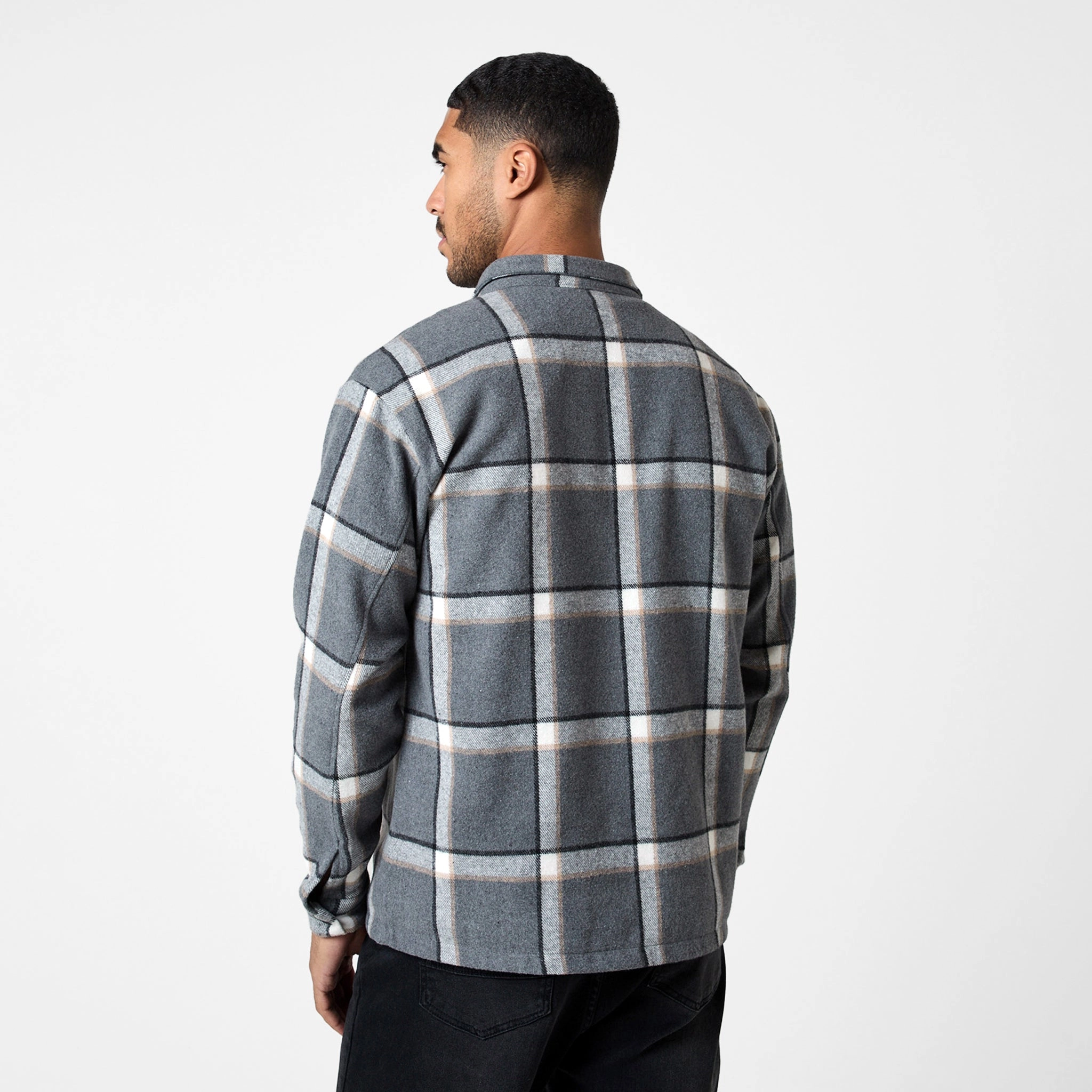 Flannel Check Shirt | Grey