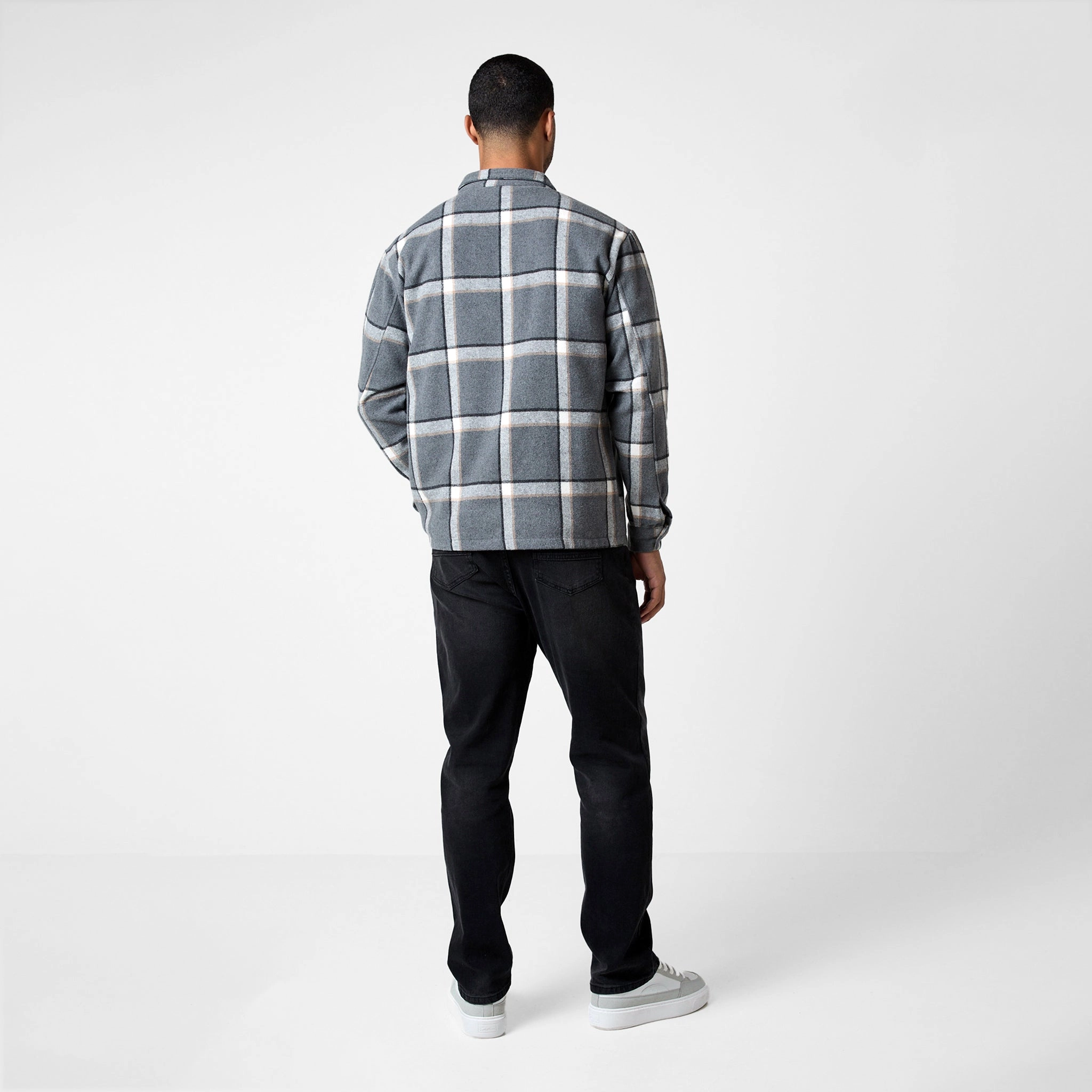 Flannel Check Shirt | Grey