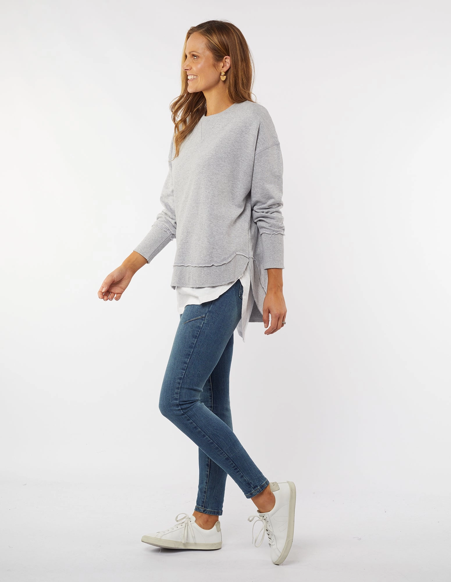 Foxwood Delilah Crew Grey Marle