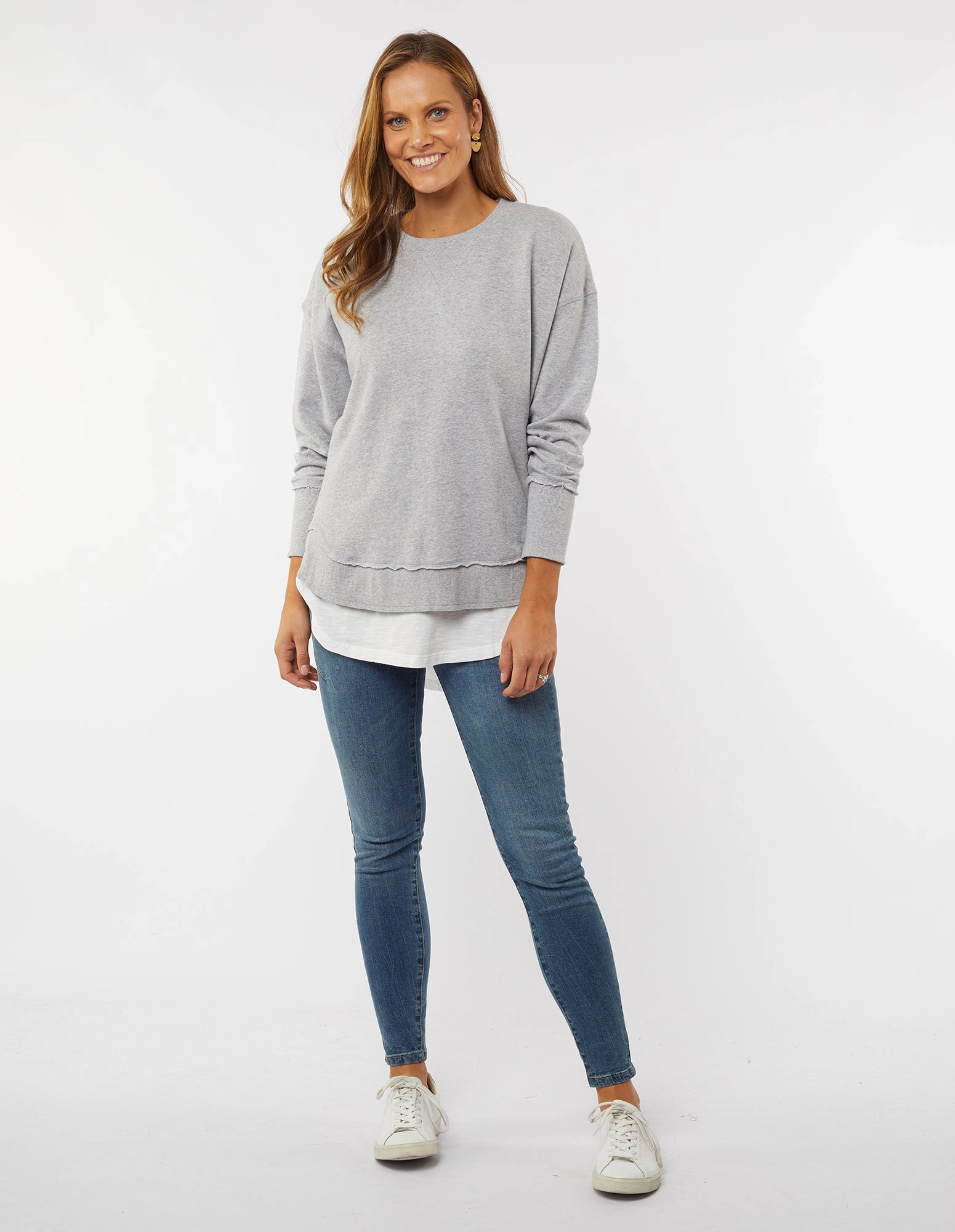 Foxwood Delilah Crew Grey Marle