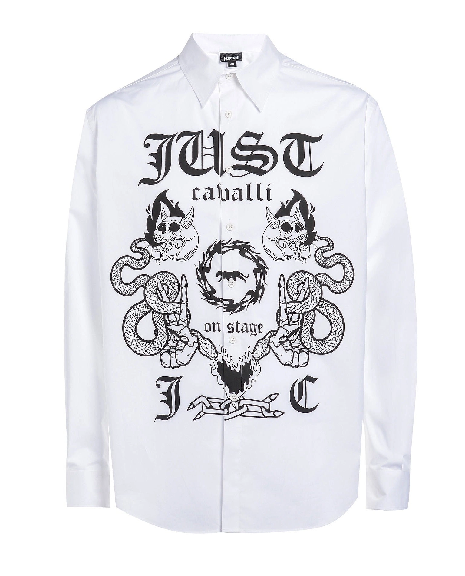Just Cavalli Graphic Print Buttoned Shirt