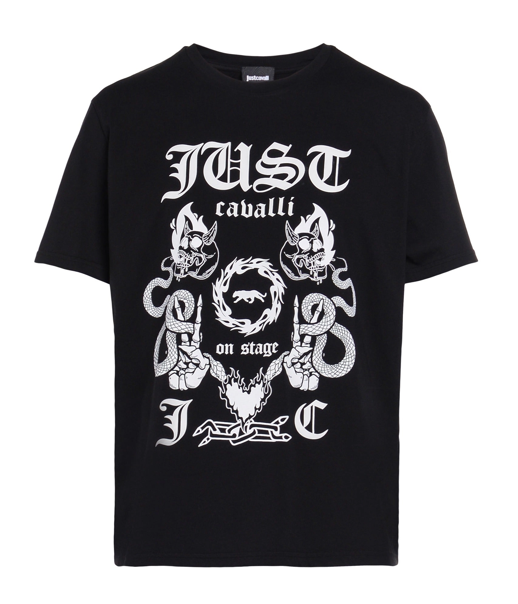 Just Cavalli Graphic Print Crewneck T-Shirt
