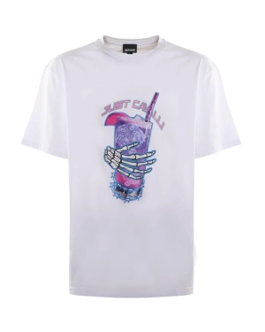 Just Cavalli Graphic Printed Crewneck T-Shirt