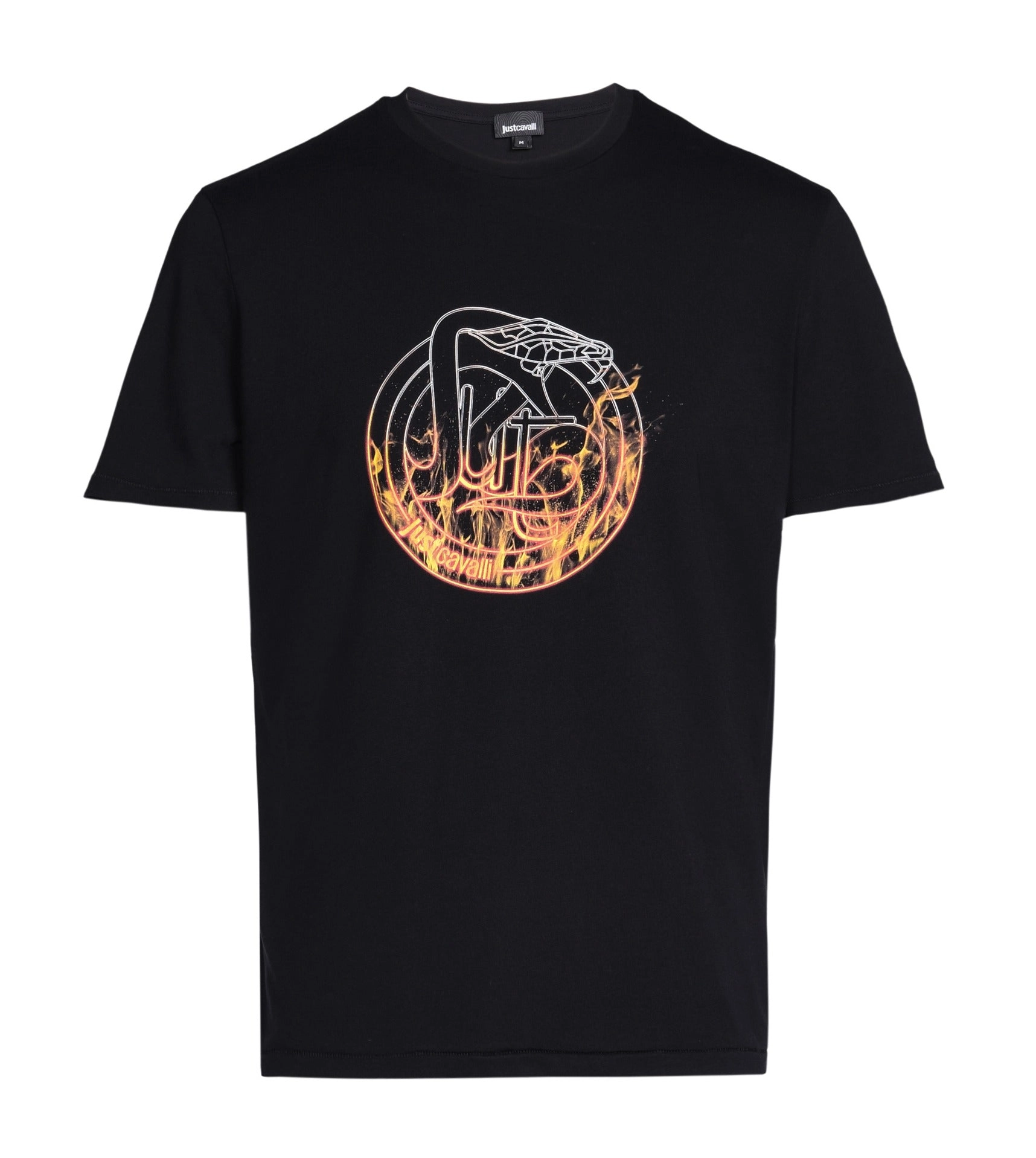 Just Cavalli Graphic Printed Crewneck T-Shirt