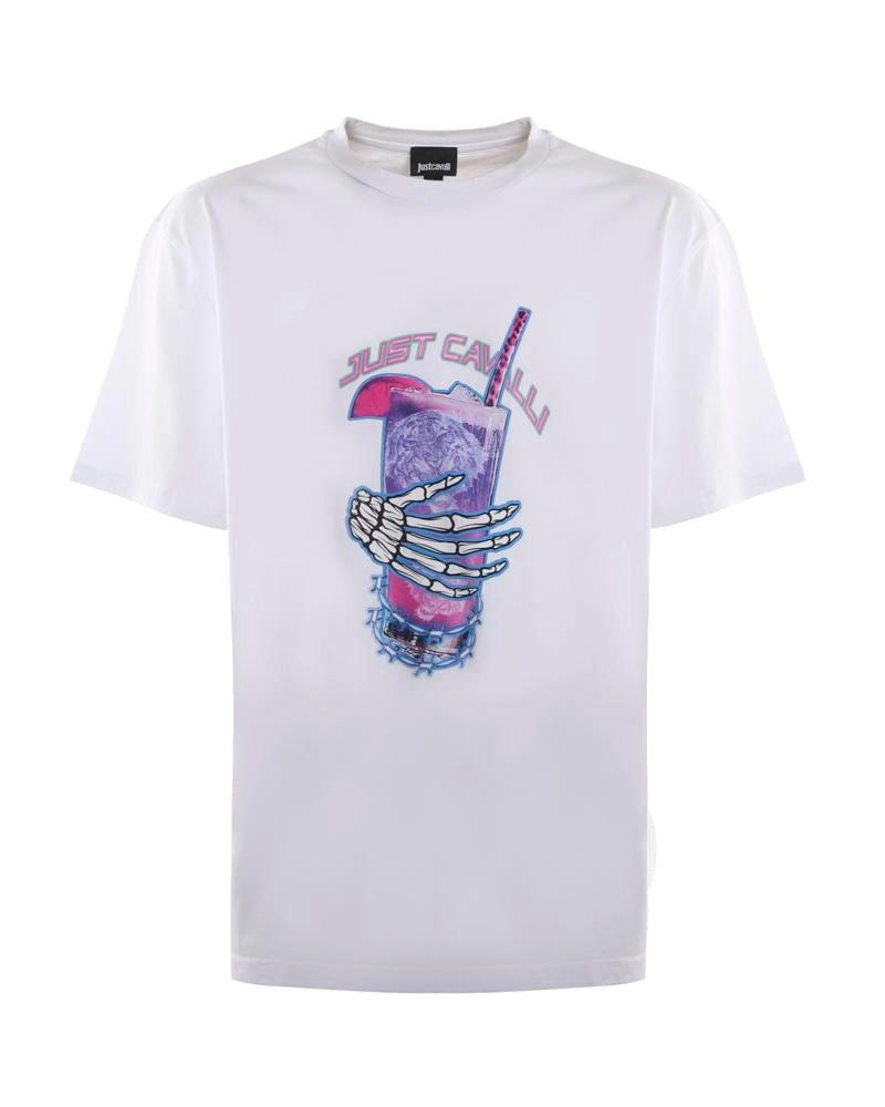 Just Cavalli Graphic Printed Crewneck T-Shirt