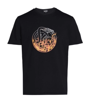 Just Cavalli Graphic Printed Crewneck T-Shirt