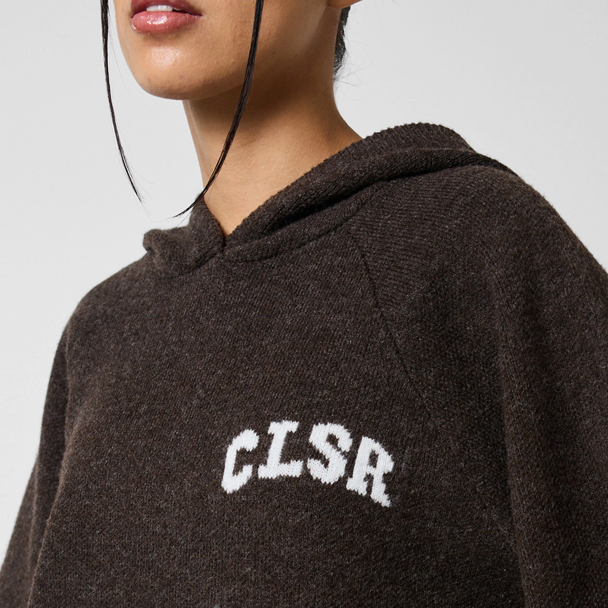 Knit CLSR Hoodie | Brown Marl