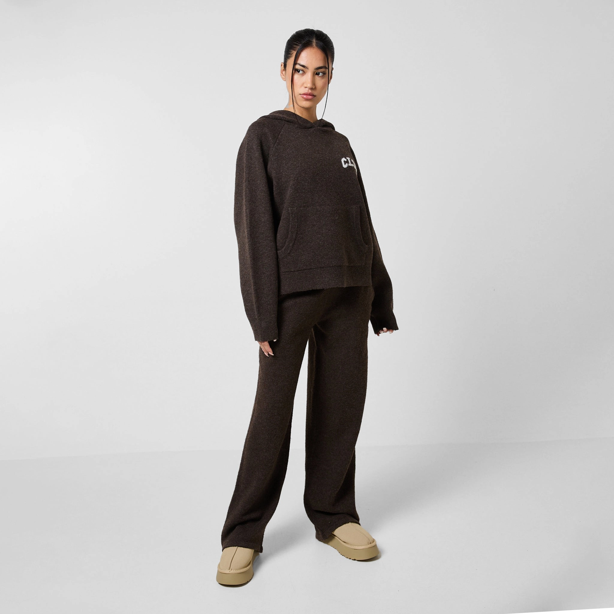 Knit CLSR Hoodie | Brown Marl