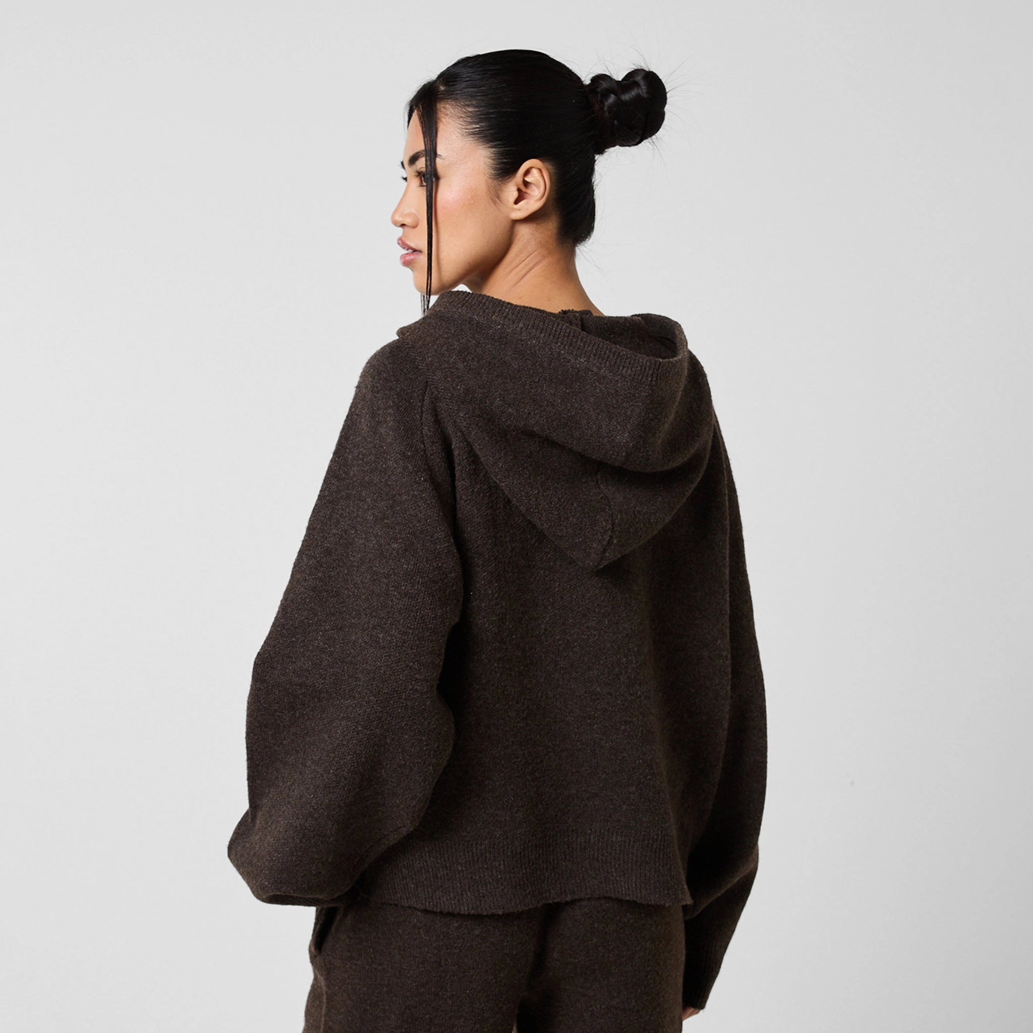 Knit CLSR Hoodie | Brown Marl