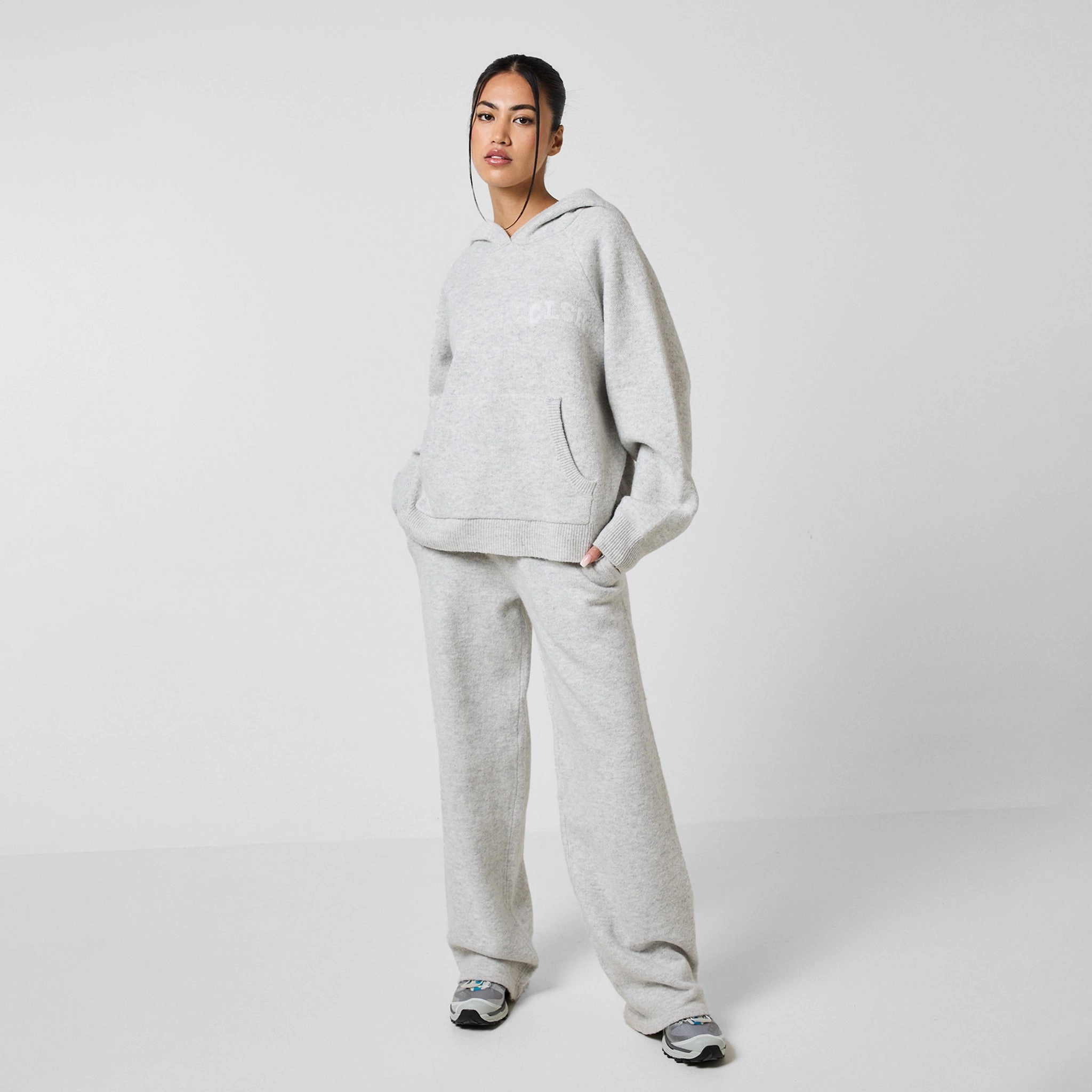 Knit CLSR Hoodie | Light Grey Marl