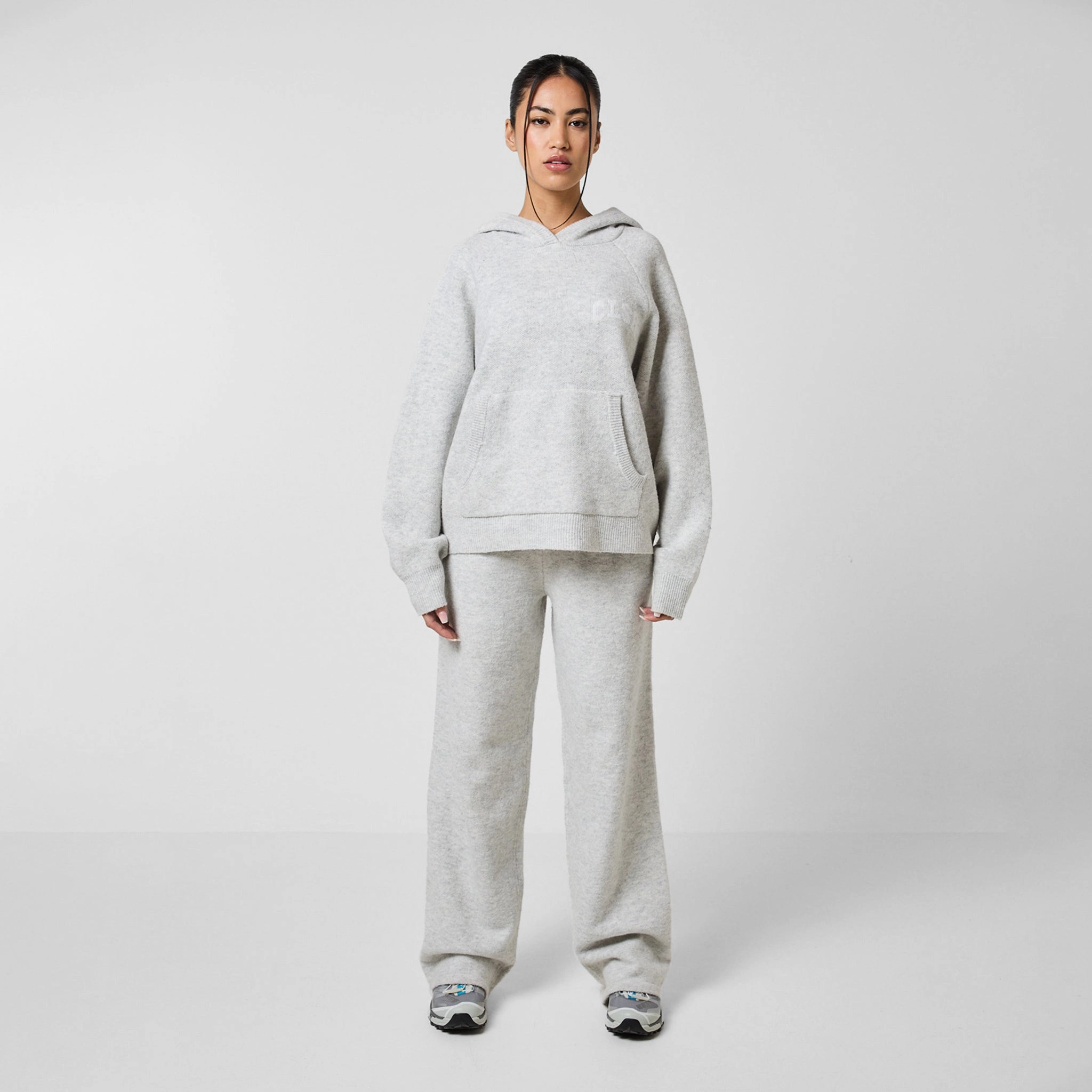 Knit CLSR Hoodie | Light Grey Marl