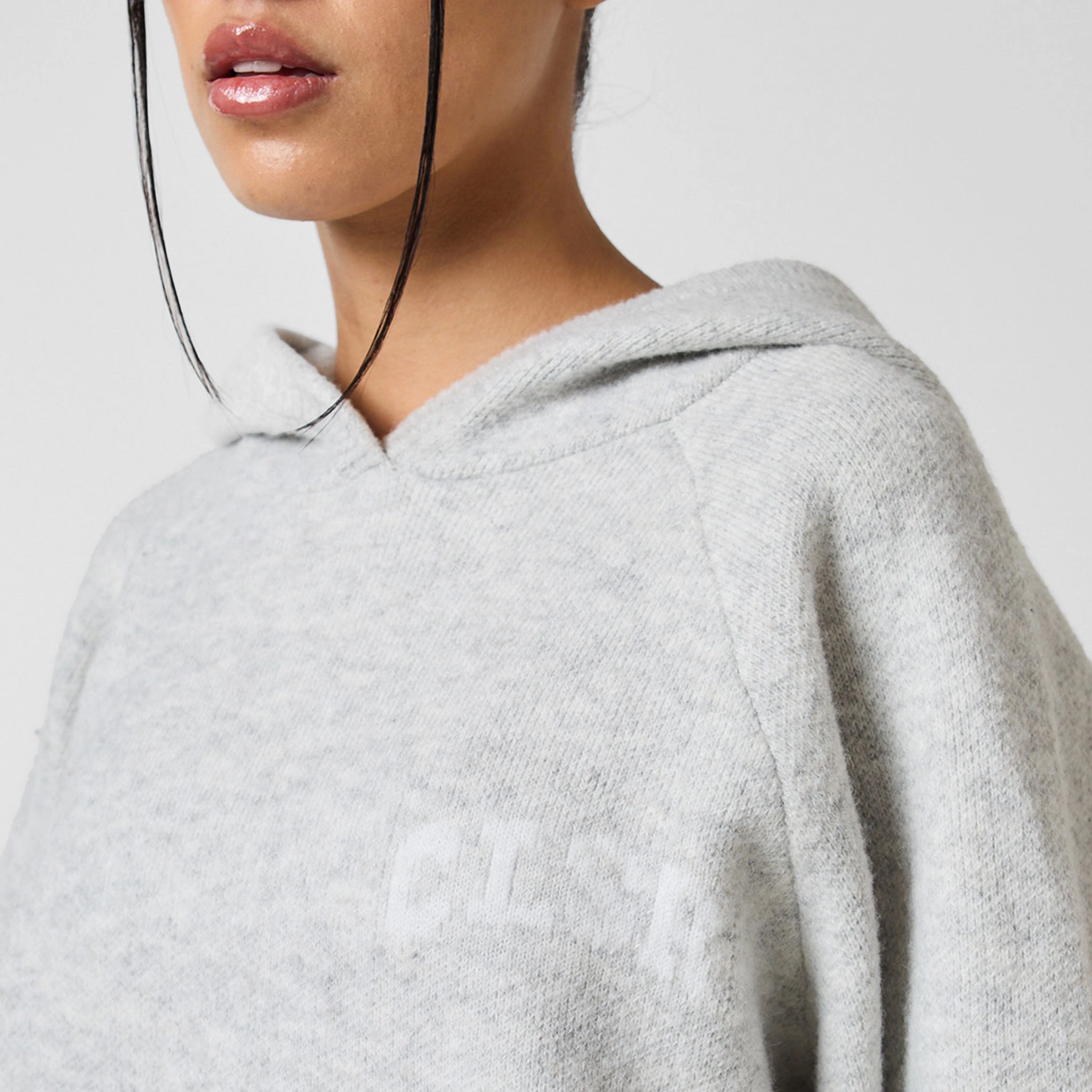 Knit CLSR Hoodie | Light Grey Marl