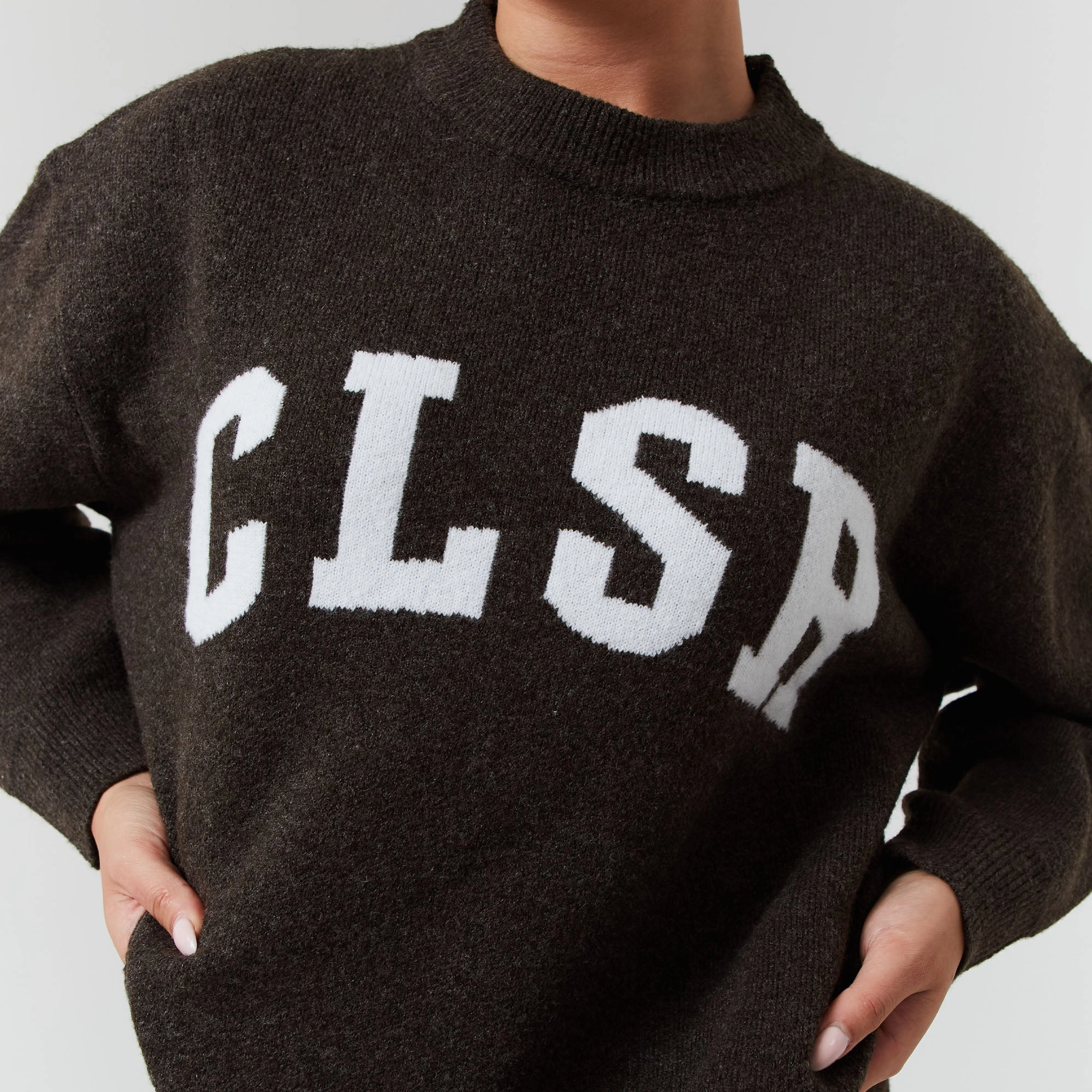 Knit Crewneck | Brown Marl