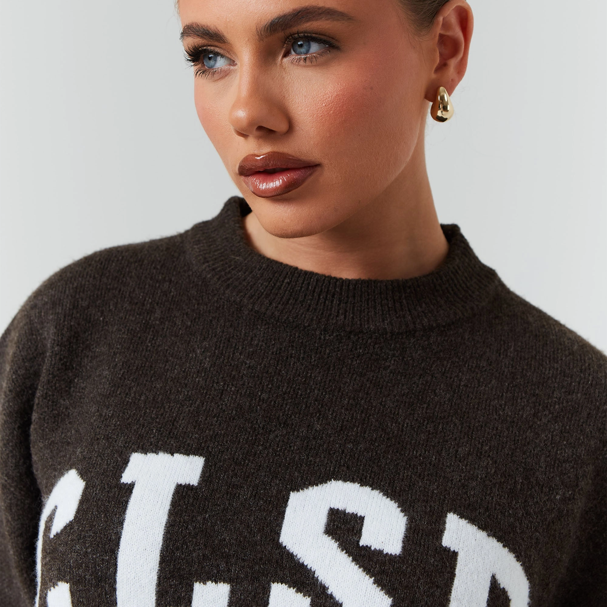 Knit Crewneck | Brown Marl